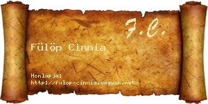 Fülöp Cinnia névjegykártya