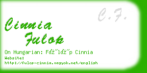 cinnia fulop business card